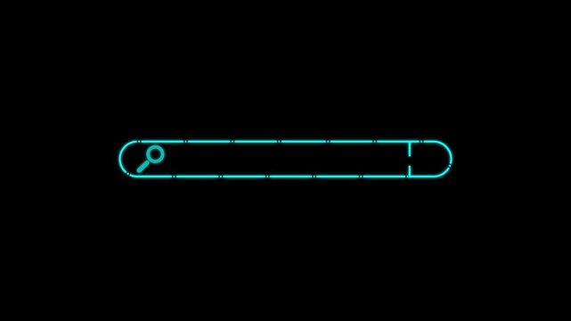 Search bar with SEO Concept of Search Engine Optimization, digital marketing strategy, and website organic ranking search engine optimization, 4k animation.
