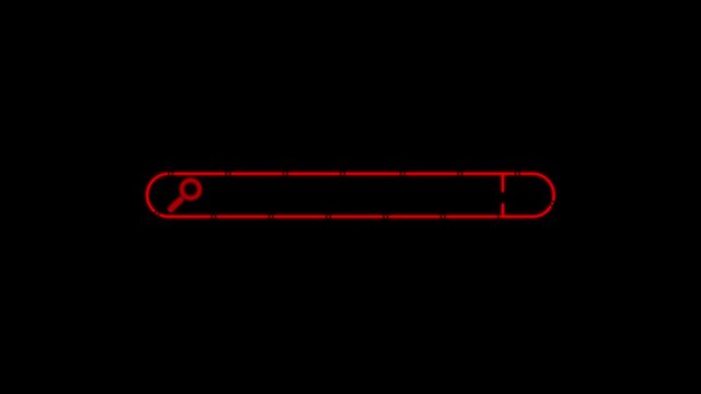 Search bar with SEO Concept of Search Engine Optimization, digital marketing strategy, and website organic ranking search engine optimization, 4k animation.