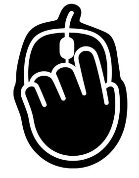 mouse click icon hand sign