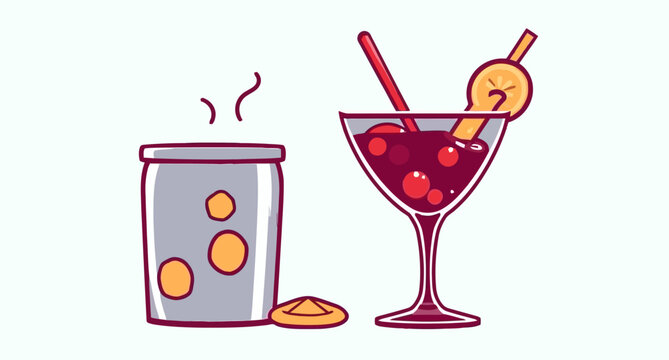 fast food vector image set