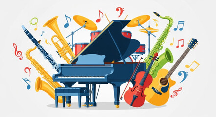 music background with musical notes © Agos