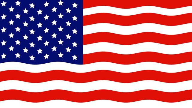 Nuclear Bomb Animation with USA Flag Background Military War Concept 4K Seamless Loop