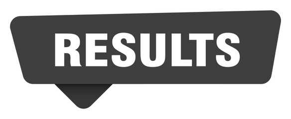 Obraz premium results black sign isolated on transpatent background. results sticker