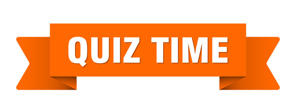quiz time ribbon isolated on transparent background. quiz time ribbon