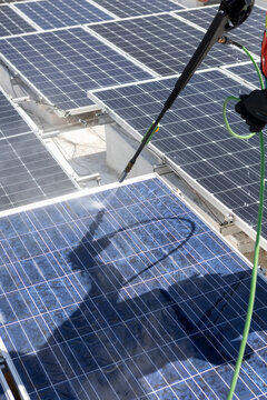 Cleaning solar panels for optimum efficiency