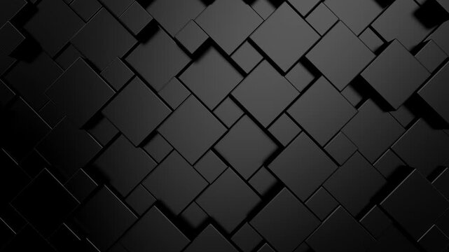 Background of Cubes. Abstract motion, loop, two color, 3d rendering, 4k resolution
