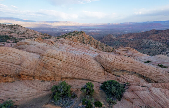Desert sandstone vista at White Pocket, Utah, USA