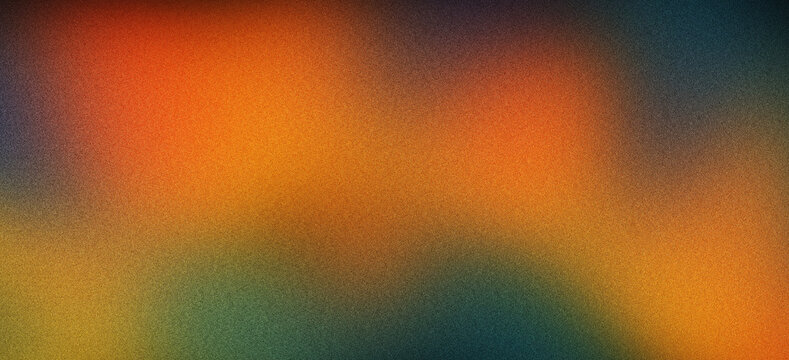 Vibrant abstract orange blue red black gradient wave background, grainy noise texture effect creative futuristic banner poster backdrop design, copy space