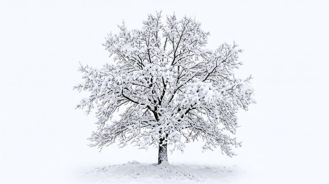 Black and white sketch illustration of a large deciduous tree with detailed branches and leaves