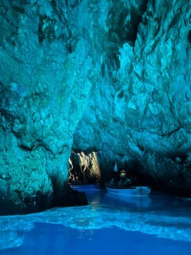 Blue cave in Croatia 