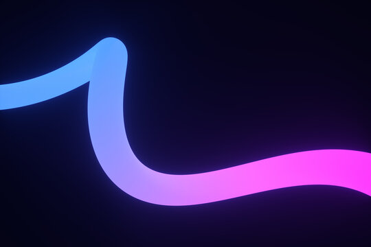 Neon gradient helix with soft glowing colors