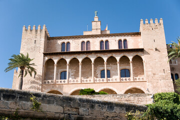 Fototapeta premium Royal Palace of La Almudaina in the Historic Center of Palma de Mallorca
