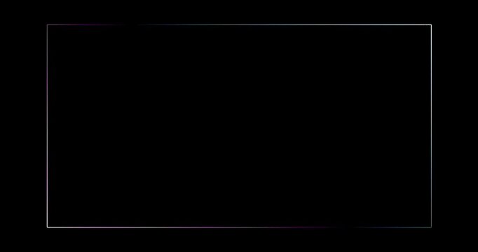 Animation of glowing neon rectangles abstract background. abstract glowing blue neon rectangle border frame. Motion graphics of tow ton rectangle picture frame