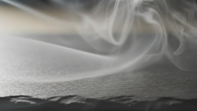 Smoke rising from a surface.