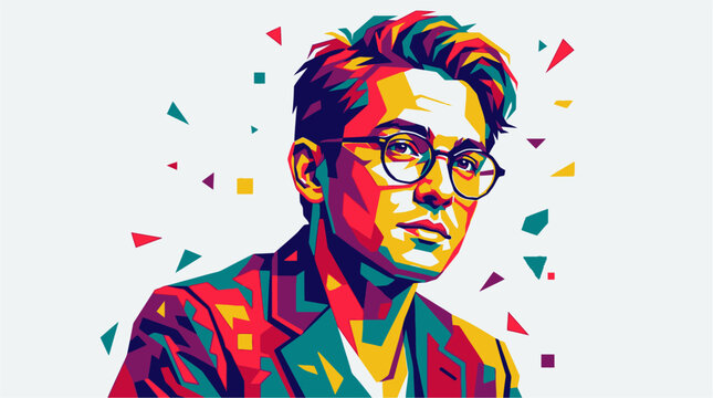 Man Wearing Glasses and Blazer Portrait.