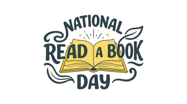 Vintage Retro Illustration of National Read a Book Day Celebration with Beer Mug and Book Design