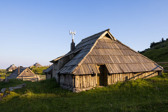 Traditional Shepherd's Hut on Velika Planina, Slovenia