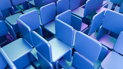 Obraz premium Abstract Blue 3D Cubes Pattern Blocks Grid Technology Background For Modern Digital Systems
