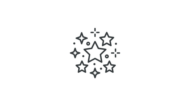 Sparkling Stars Icon - Celebration, Success, Excellence, Award, Achievement