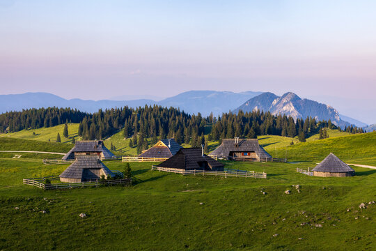 Traditional Shepherd's Huts on Velika Planina, Slovenia