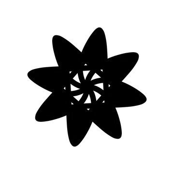 black and white flower