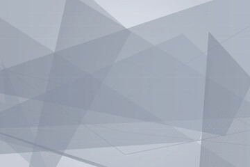Obraz premium Geometric overlay of translucent gray shapes on light background, graytones overlapping abstract