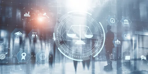 Fototapeten Musik Legal Compliance and Governance Structure for Business Systems  © Funtap