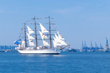 sailing ship in the harbor © Vadim