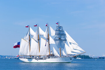 sailing ship in the sea © Vadim