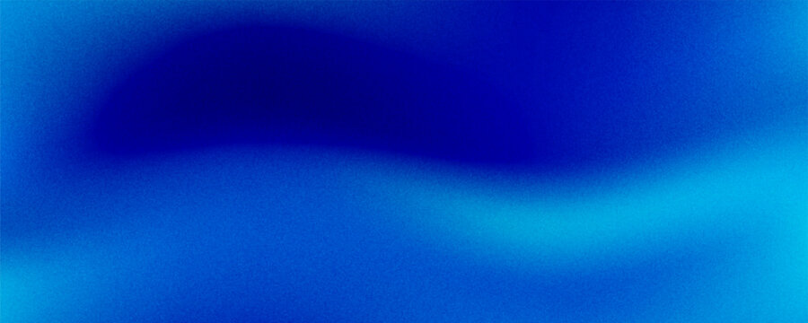 Blue noise gradient background. Navy grainy texture gradation cover. Christmas soft cold transition. Fresh banner template.