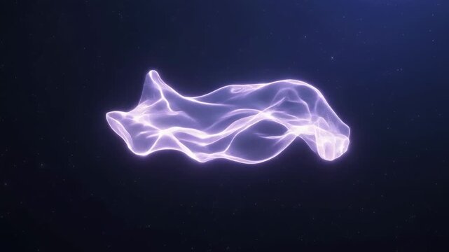 3d animated white rabbit hopping in dark space