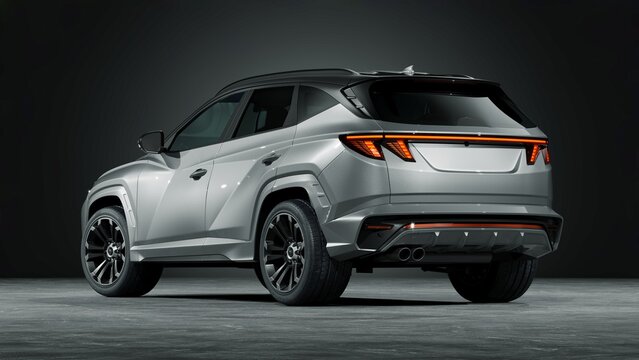 Japan&ndash; May 2026: 3D render of Hyundai Tucson tuning 4x4 off-road performance vehicle	
