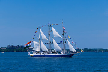sailing ship in the sea © Vadim