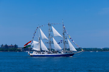 sailing ship in the sea © Vadim