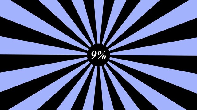 Comic retro background. Sunburst, radial, sunlight, 9%,SALE ,circus, stripe background rotation Fantastic tunnel, .Abstract tunnel .Wallpaper with black and purple shapes.4k animation motion