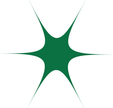 Bold and modern four-pointed star vector icon