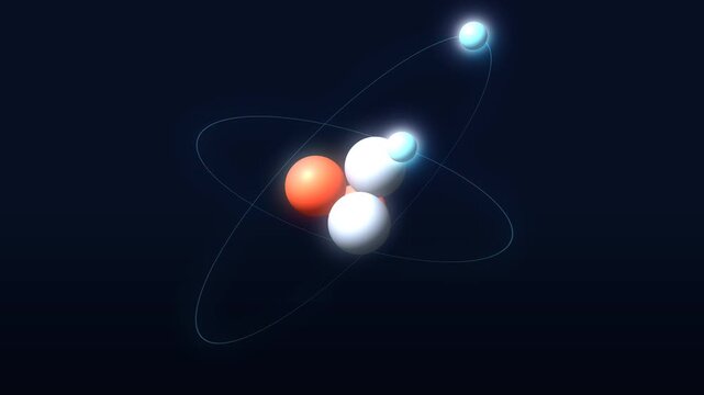 Helium Atom Motion Graphic