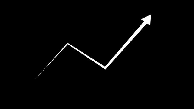 Curve arrow upward motion symbol colorful modern flat vector design.4k motion videos.