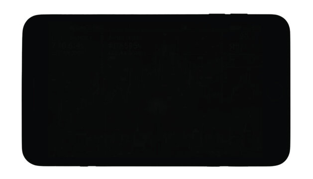 Smartphone shape displayed as a black silhouette acts as a versatile digital template for mobile application developers to showcase user interface designs or software features in a clean layout.