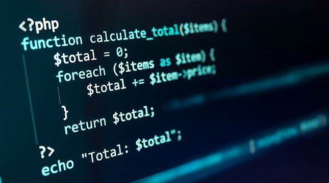 Php code snippet for calculating total price of items