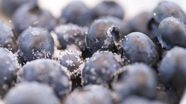 sugar and blueberries