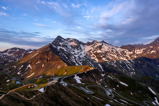 Mountain View from Edelwei&szlig;spitze on the Grossglockner High Alpine Road, Austria