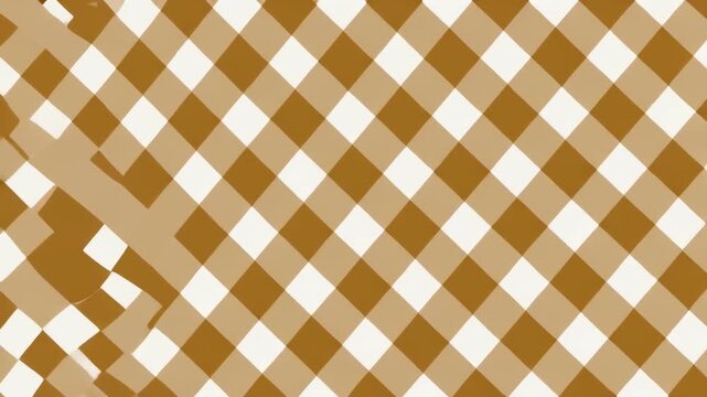 Abstract geometric pattern transition with golden brown tiles
