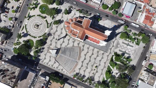 Dom Malan Square In Petrolina Pernambuco Brazil. Stunning Baroque Church Contrasts With The Landscape . Cities Of The World. Landmark Downtown. Petrolina Pernambuco.