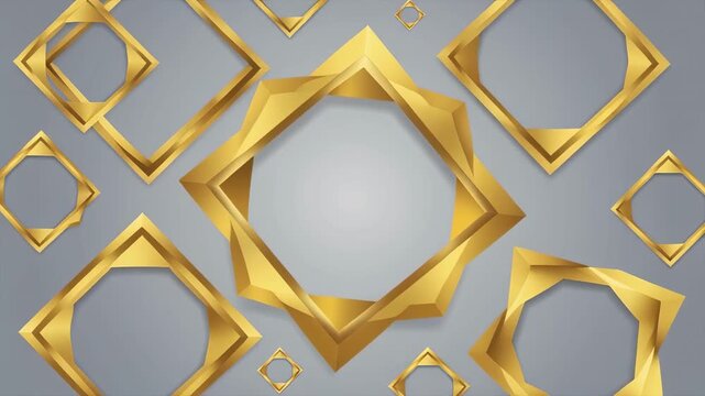 Abstract geometric diamond shapes animation transition sequence