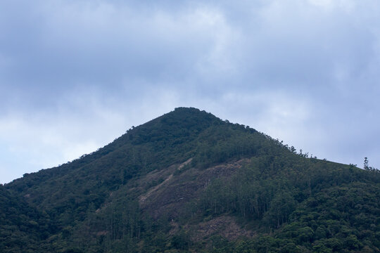 Panoramic View of Misty Hills and Lush Green Valleys in Munnar, Kerala, India