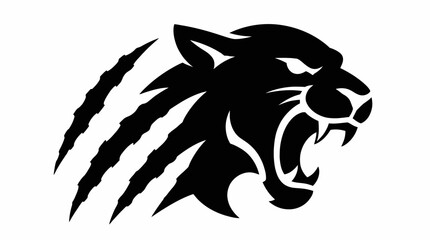 Roaring panther with claw marks mascot logo. © r.siti88