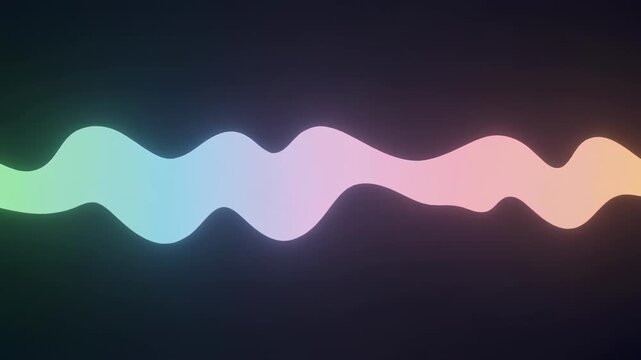 Abstract liquid motion waves in dark gradient background
