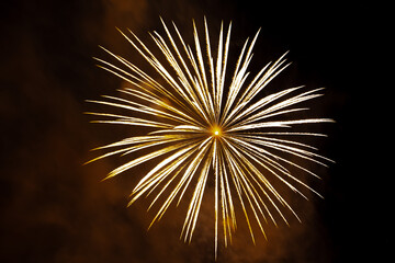 Obraz premium fireworks explode in the night sky