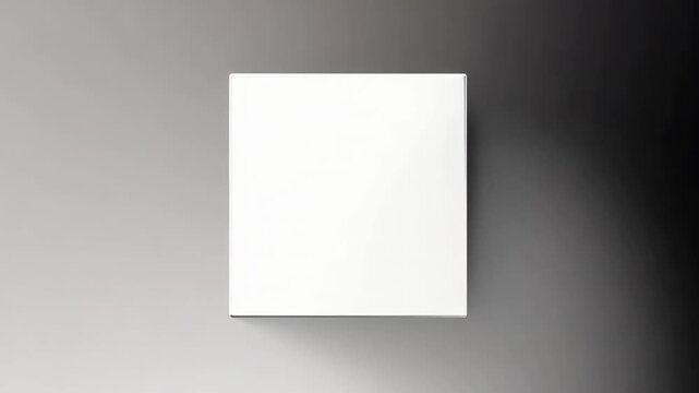 abstract white cube floating in dark space animation